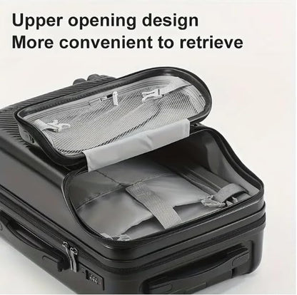 Carry-On Luggage with Drink Holder, USB, and TSA Lock