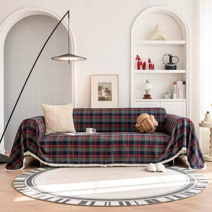 Cottage Plaid Sofa Throw