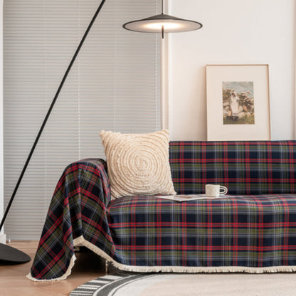Cottage Plaid Sofa Throw