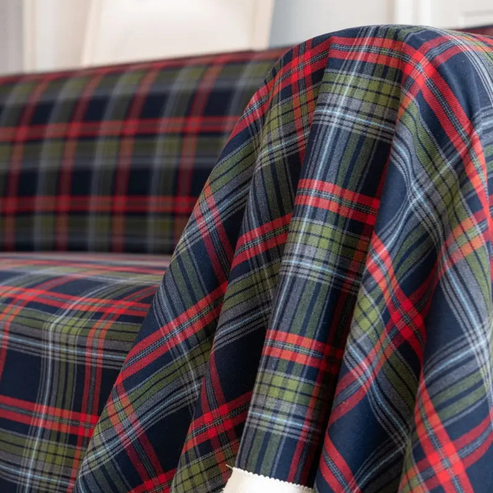 Cottage Plaid Sofa Throw