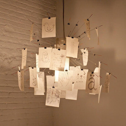 Ingo Maurer Zettel DIY Chandelier Customizable Lighting For Any Room | Ingo Maurer Zettel