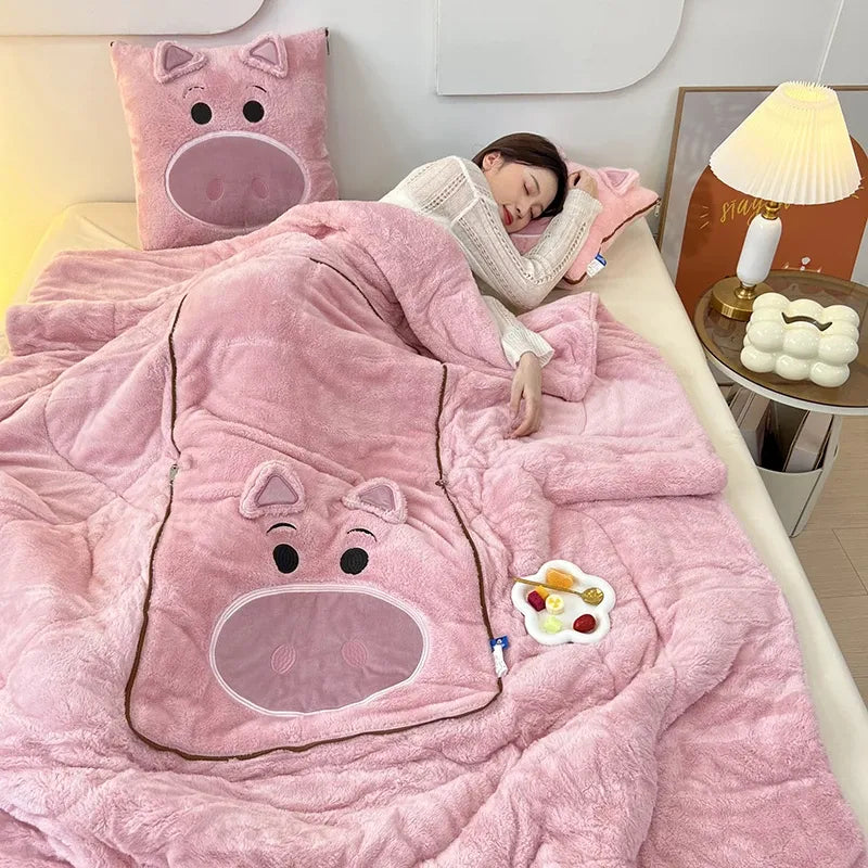Plush Blanket and Pillow Set for Ultimate Comfort