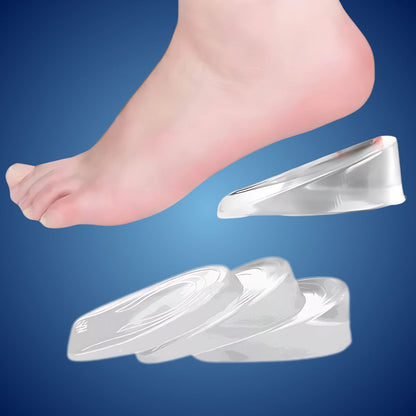 LiftComfort Silicone Gel Heel Lifting Inserts | Height Increase - Pain Relief for Plantar Fasciitis - Shock Absorption - Better Posture Niki