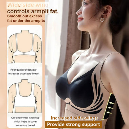 Lifted Wireless Push-Up Bra with Anti-Sagging Effect