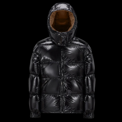 Quilted Puffer Jacket with Hood and Long Sleeves