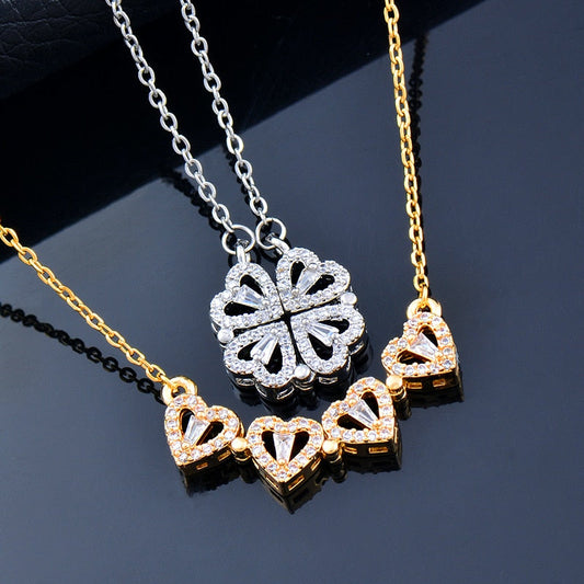 Magnetic Clover Necklace - Love & Luck