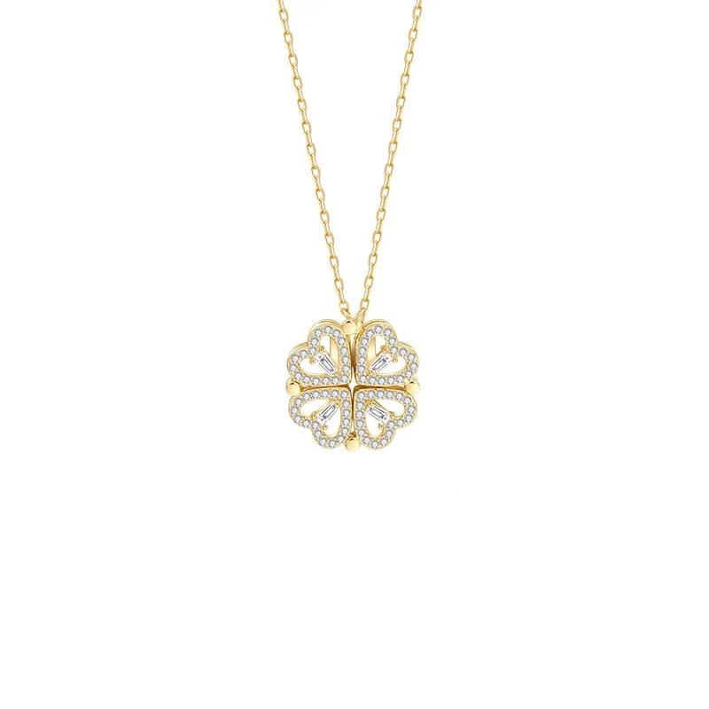 Magnetic Clover Necklace - Love & Luck
