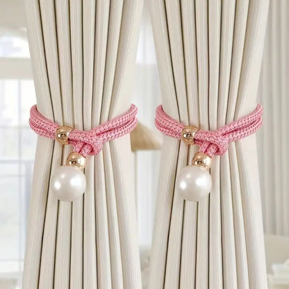 Pearl Accent Curtain Tie Backs | 2 Pc Set