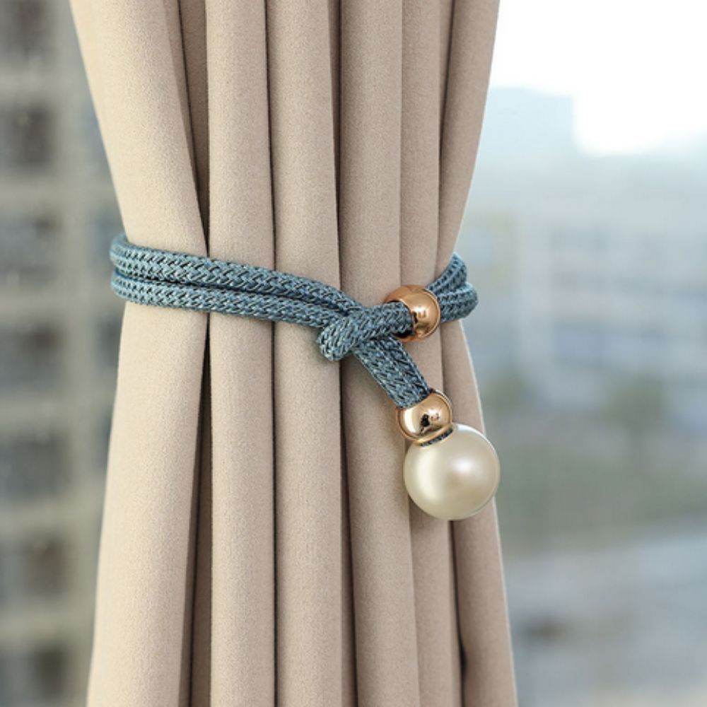 Pearl Accent Curtain Tie Backs | 2 Pc Set