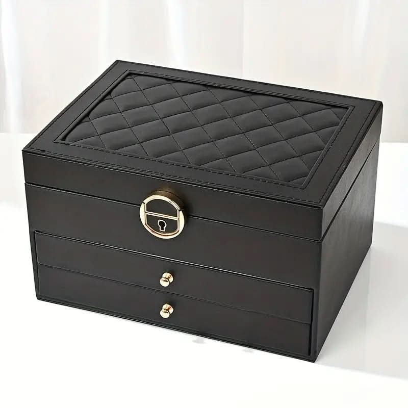 Leather Jewelry Organizer Box for Stylish Storage