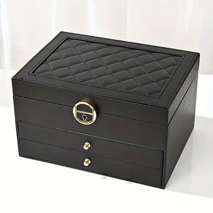 Leather Jewelry Organizer Box for Stylish Storage