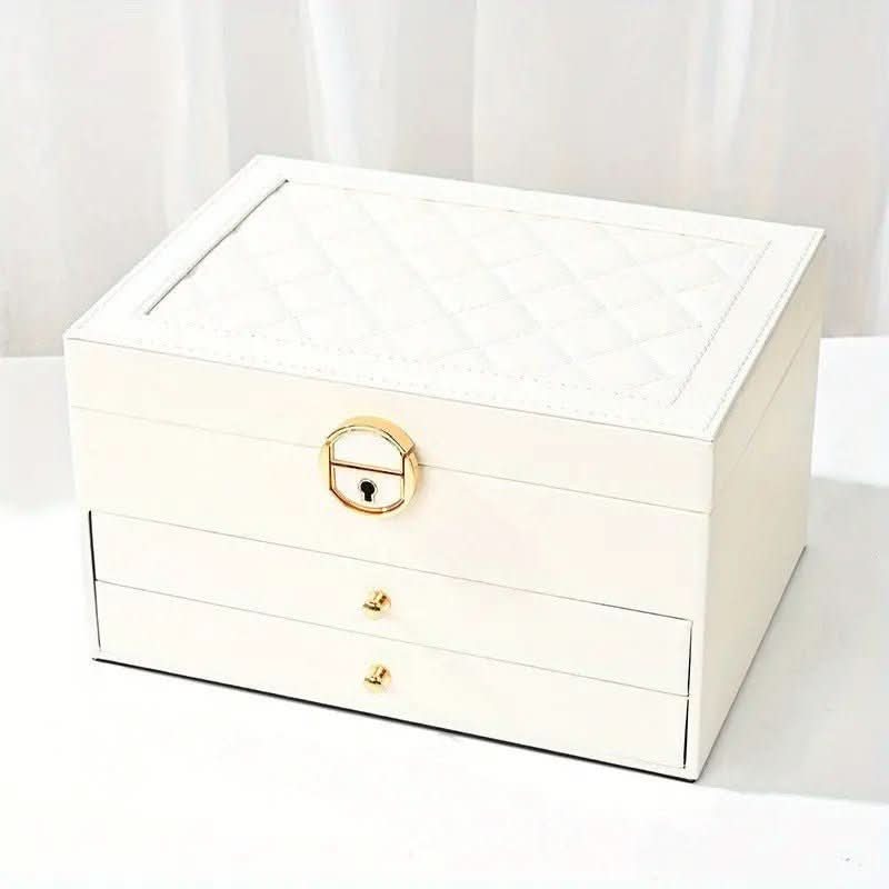 Leather Jewelry Organizer Box for Stylish Storage