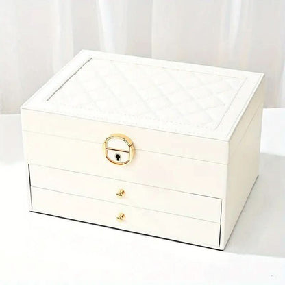 Leather Jewelry Organizer Box for Stylish Storage