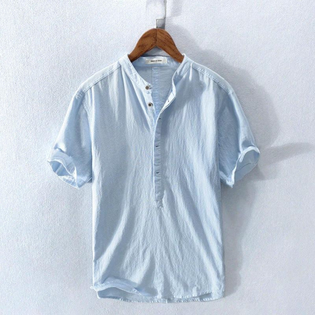 Men's Relaxed Linen Blend Casual Shirt