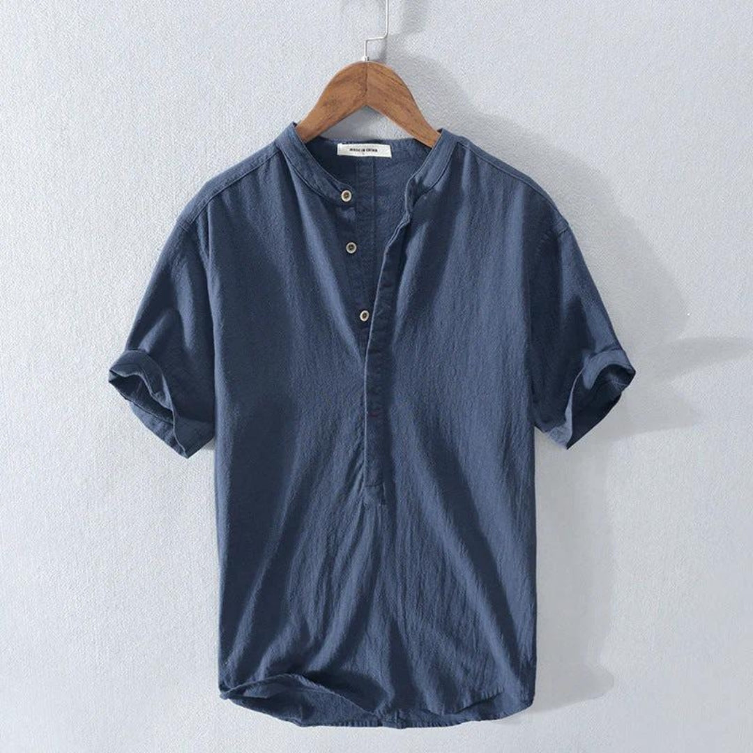 Men's Relaxed Linen Blend Casual Shirt