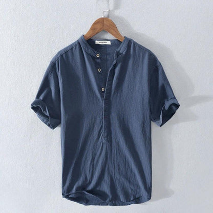Men's Relaxed Linen Blend Casual Shirt