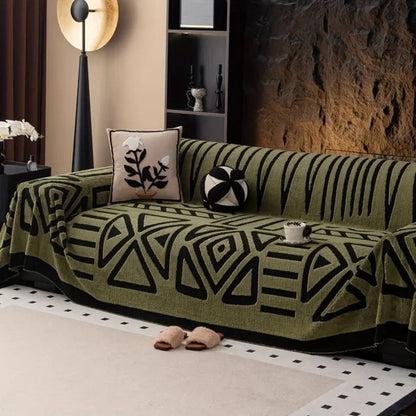 Stylish Maze Pattern Sofa Protector Throw