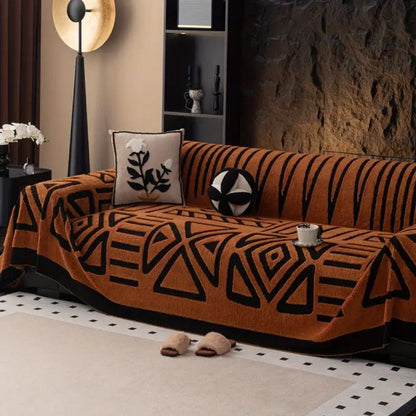 Stylish Maze Pattern Sofa Protector Throw