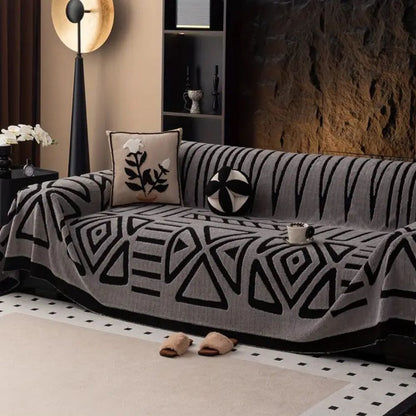 Stylish Maze Pattern Sofa Protector Throw