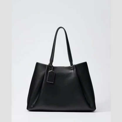 Elegant Women's Tote Bag with Top Handle and Clasp Closure