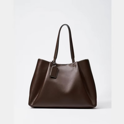 Elegant Women's Tote Bag with Top Handle and Clasp Closure