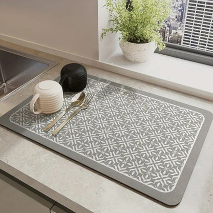 Mandala Pattern Silicone Drying Mat for Dishes
