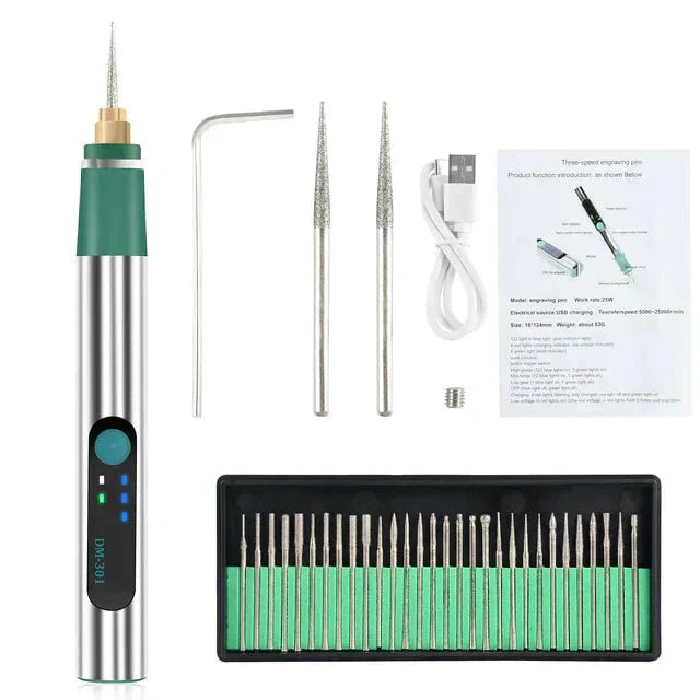 Handheld Engraving Tool for Crafts - Wood, Glass, Stone, Leather