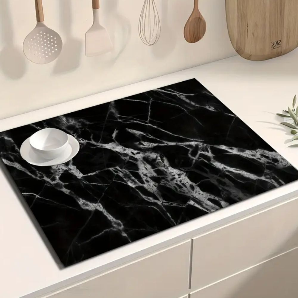 Marble Pattern Absorbent Countertop Mat
