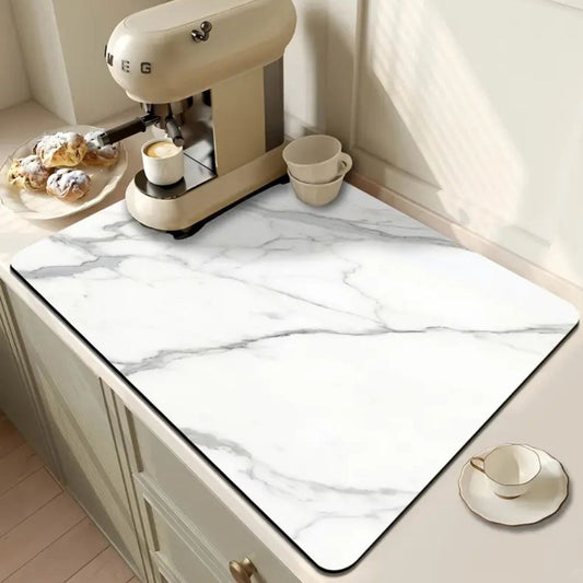 Marble Pattern Absorbent Countertop Mat