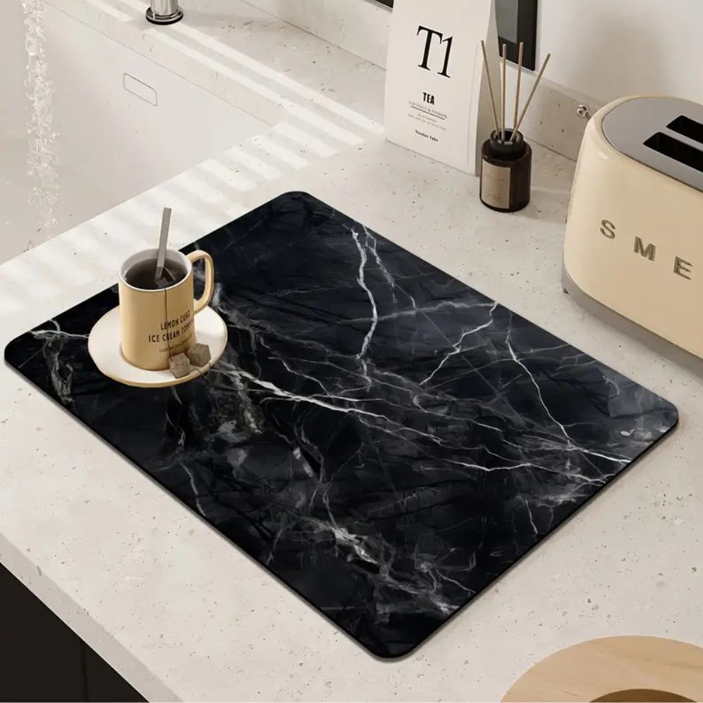 Marble Pattern Absorbent Countertop Mat