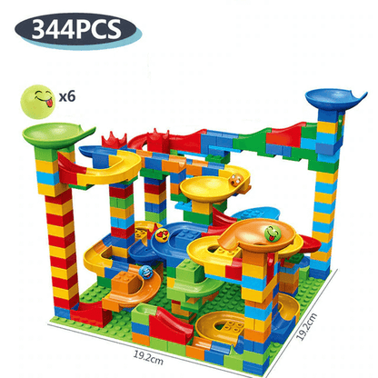 Ball Track Building Blocks - Fun Maze with Slides for Kids - Educational