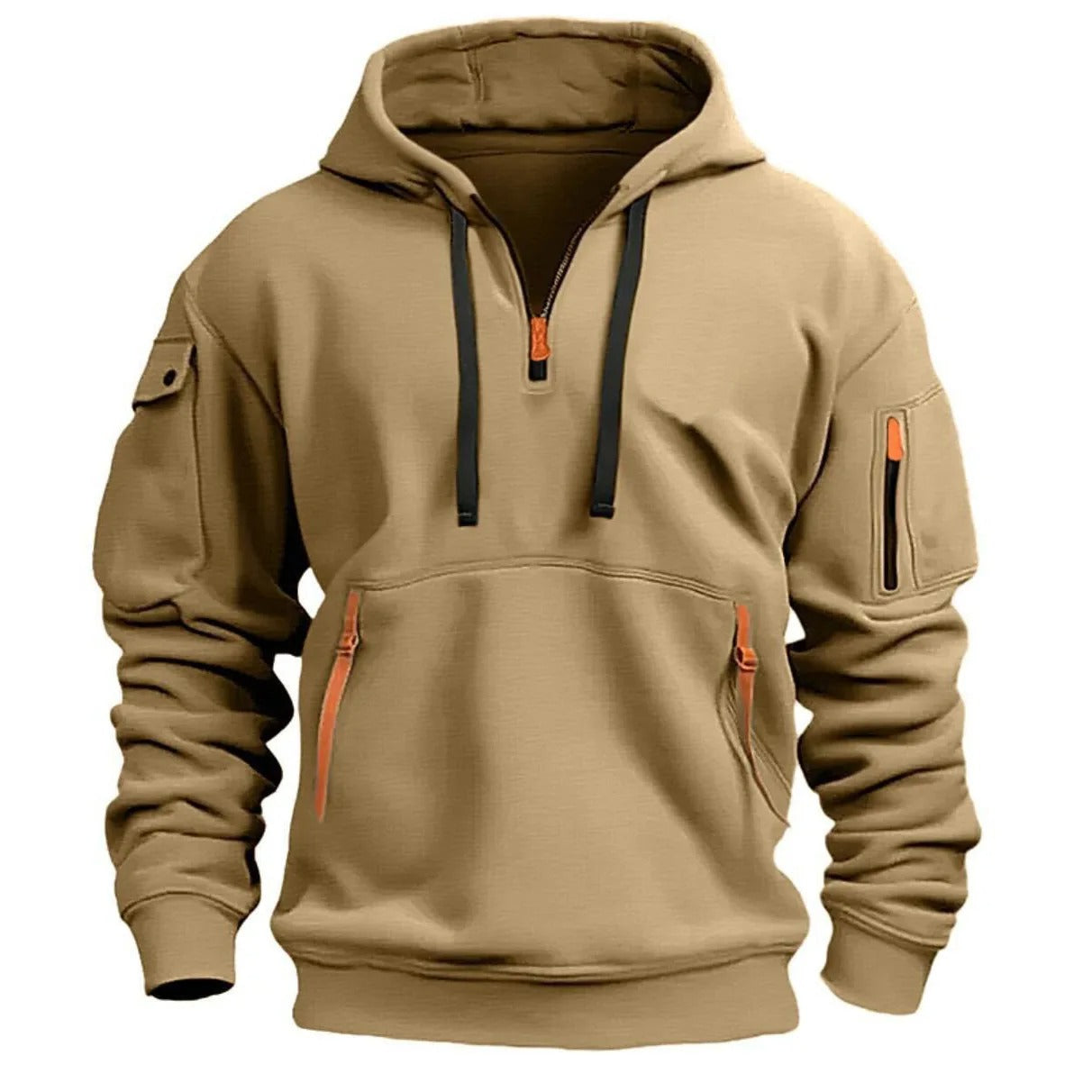 Men's Hoodie with Multiple Pockets