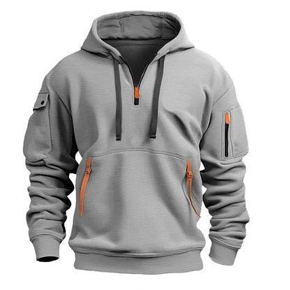 Men's Hoodie with Multiple Pockets