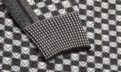 Men's Checked Knit Turtleneck Sweater