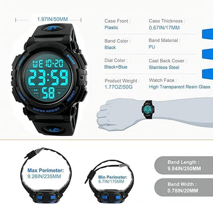 Men's Digital Sport Watch - Water Resistant