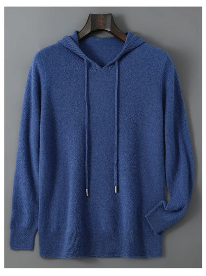 Men's Wool and Cashmere Sweater Soft Warm Knit Pullover Hand Wash Only