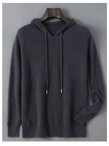 Men's Wool and Cashmere Sweater Soft Warm Knit Pullover Hand Wash Only