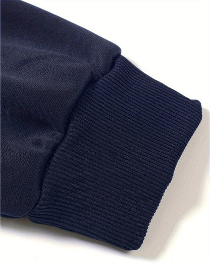 Men's Zipper Hoodie Made of Lambswool for Winter