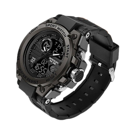 Rugged Men's Tactical Watch with Dual Time