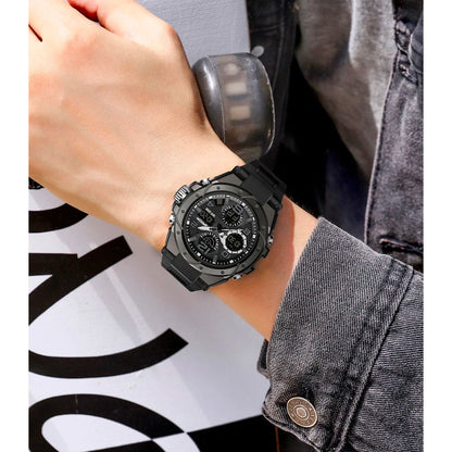 Rugged Men's Tactical Watch with Dual Time
