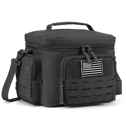 Military Tactical Insulated Meal Bag for Men 13L (Black)