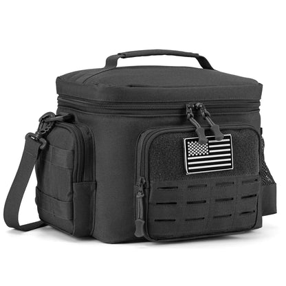 Military Tactical Insulated Meal Bag for Men 13L (Black)