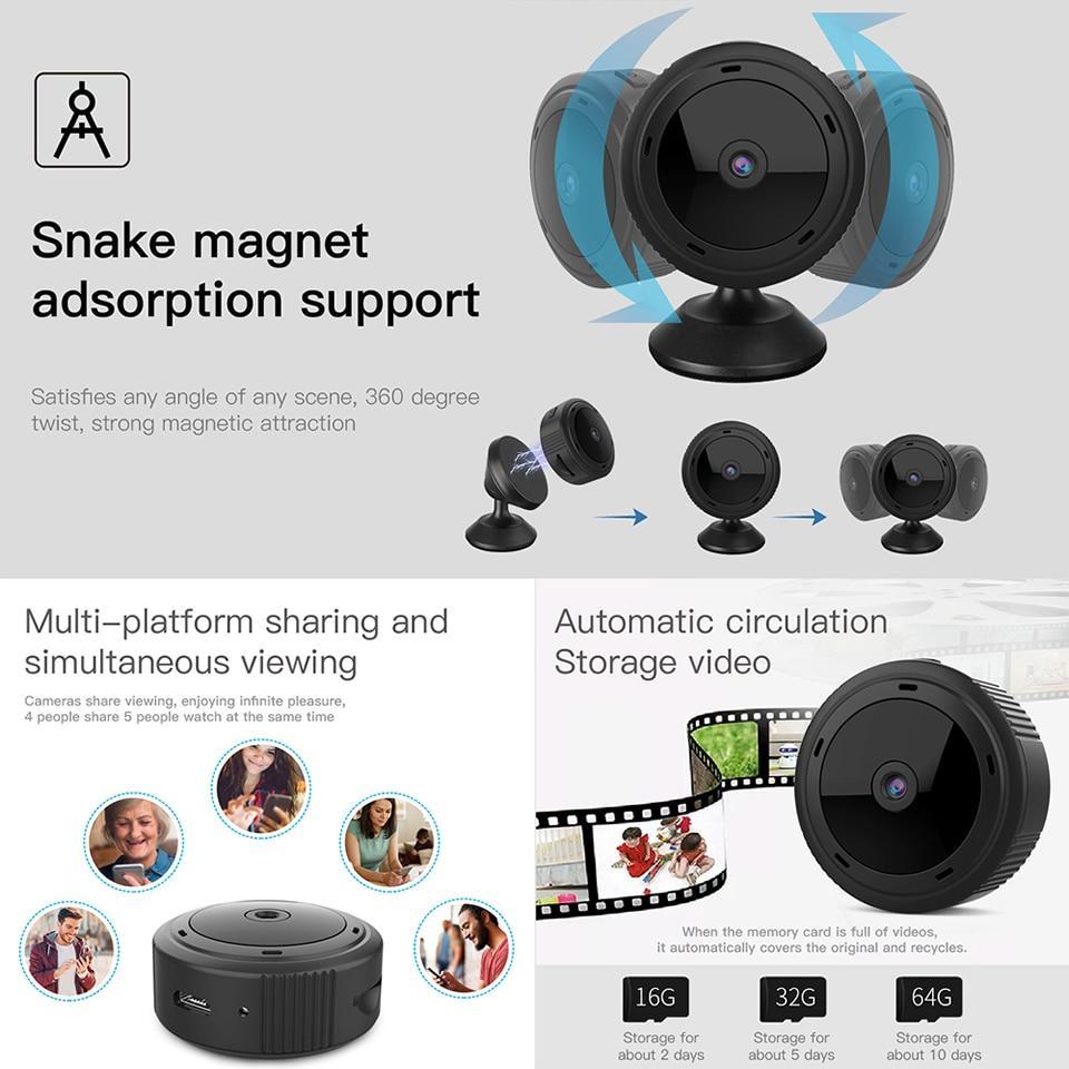 Tiny HD 1080P Wireless Camera w/ Night Vision