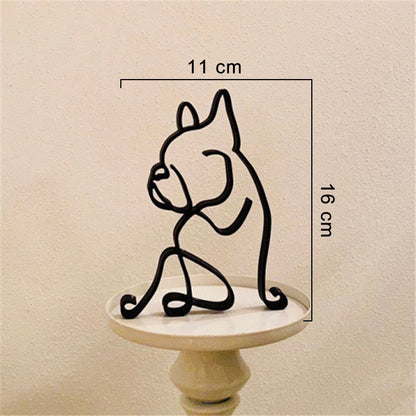 Modern Wireframe Dog Figure