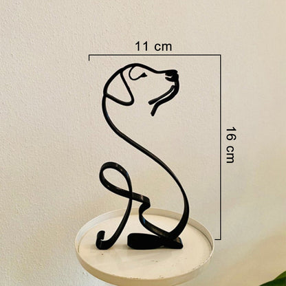 Modern Wireframe Dog Figure
