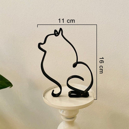 Modern Wireframe Dog Figure