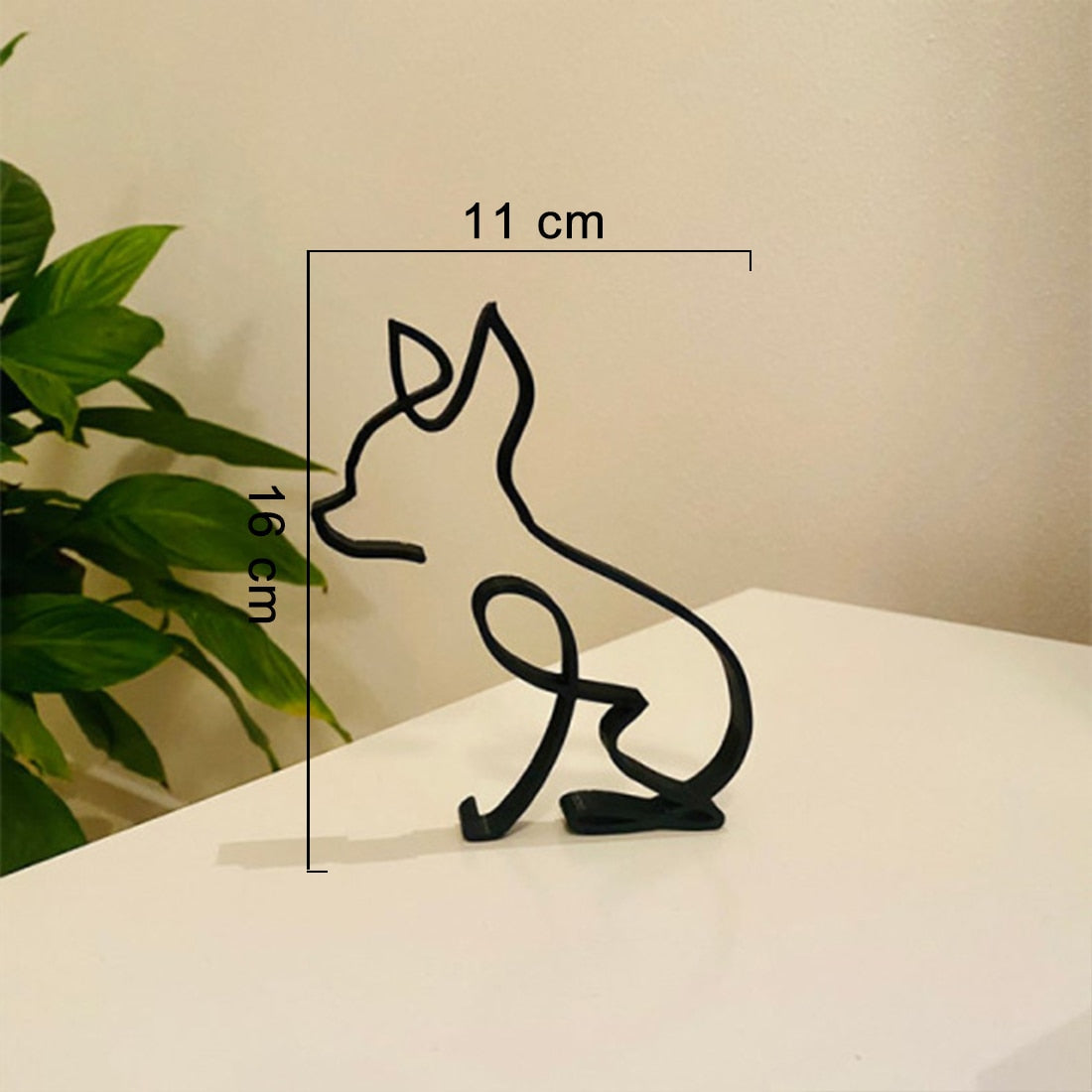 Modern Wireframe Dog Figure