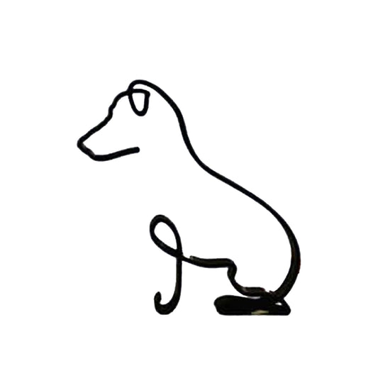 Modern Wireframe Dog Figure