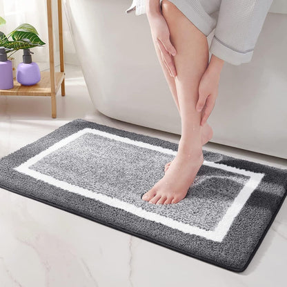 Contoured Edge Bath Mat with Non-Slip Base