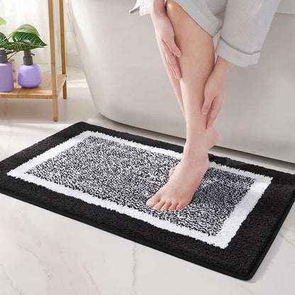 Contoured Edge Bath Mat with Non-Slip Base